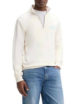 Felpa Tommy Jeans Bubble beige per uomo