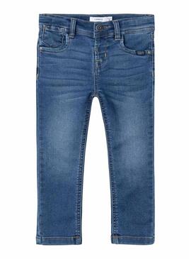 Pantaloni in denim Name It Silas slim blu per bambino