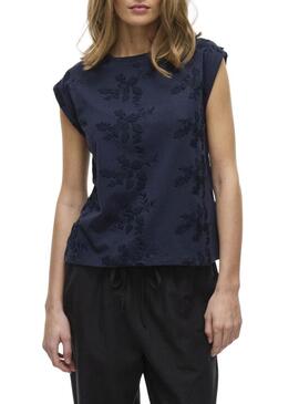 Maglietta Vila Vinayla blu scuro per donna