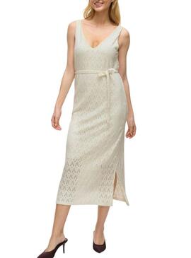 Abito Vila Vimalina beige per donna