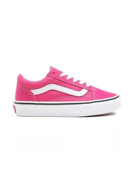 Scarpe da ginnastica Vans Old Skool rosa per ragazza.
