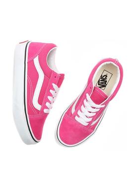 Scarpe da ginnastica Vans Old Skool rosa per ragazza.