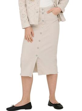 Gonna Only Kids Kogelsa Midi Crochet beige bambina.