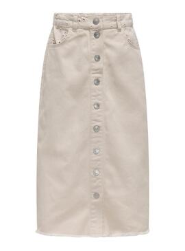 Gonna Only Kids Kogelsa Midi Crochet beige bambina.