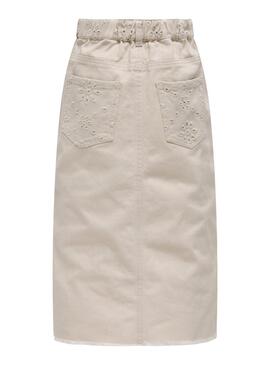 Gonna Only Kids Kogelsa Midi Crochet beige bambina.