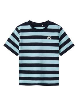 Maglietta Name It Fridy a righe blu per bambino