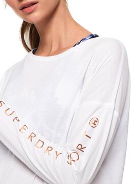 T-Shirt Superdry Active Studio Bianco Donna