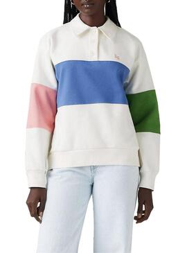Felpa Levis Rugby multicolore per donna