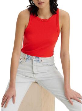 Maglietta Levis Tank rossa per donna