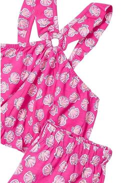 Set Mayoral di shorts a maglia rosa per bambina