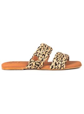 Sandali Popa Surim Ruma neri e beige per donna.