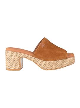 Sandali Popa Dilton in camoscio marrone per donna