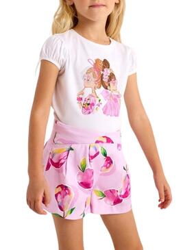 Maglietta Mayoral Dolls bianca per bambina