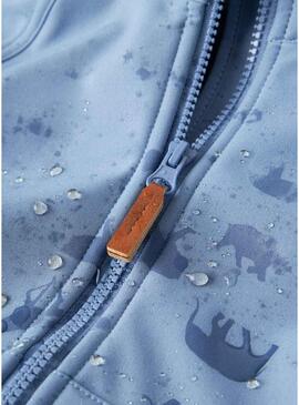 Giacca antivento Name It Alfa Softshell blu per bambino