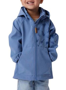 Giacca antivento Name It Alfa Softshell blu per bambino