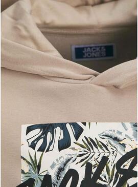 Felpa Jack and Jones Hawaii Shape beige bambino