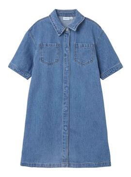 Abito Name It Jannet denim blu per ragazza