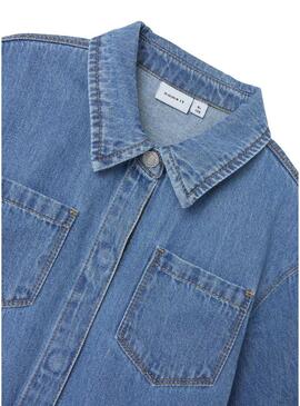 Abito Name It Jannet denim blu per ragazza