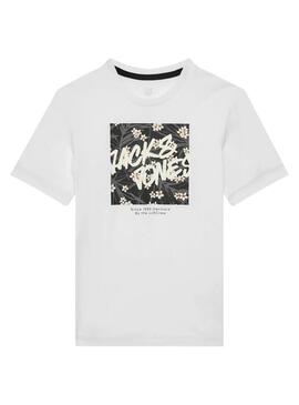 Maglietta Jack and Jones Hawaii Shape bianca bambino