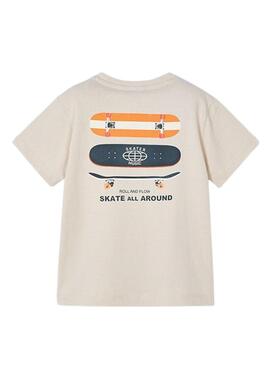 Maglietta Mayoral Roll and Flow beige per ragazzo