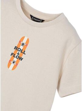 Maglietta Mayoral Roll and Flow beige per ragazzo