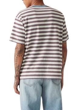 Maglietta a righe vintage Levis per uomo