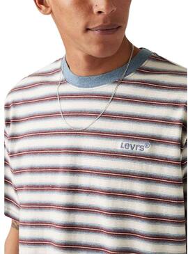 Maglietta a righe vintage Levis per uomo