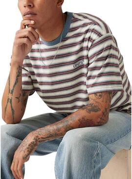 Maglietta a righe vintage Levis per uomo