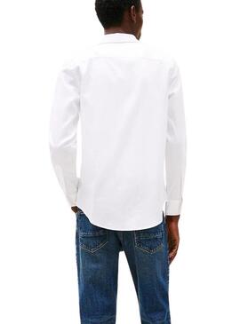Camicia Tommy Hilfiger Flex Dobby bianca per uomo