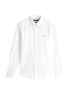 Camicia Tommy Hilfiger Flex Dobby bianca per uomo