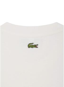 Maglietta Lacoste con logo bianco e blu per uomo