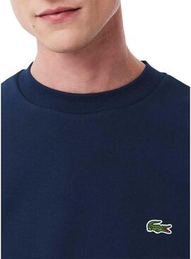 Felpa Lacoste blu scuro con logo per uomo
