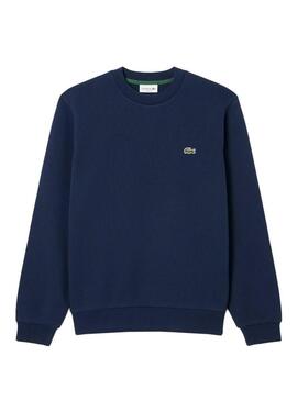 Felpa Lacoste blu scuro con logo per uomo