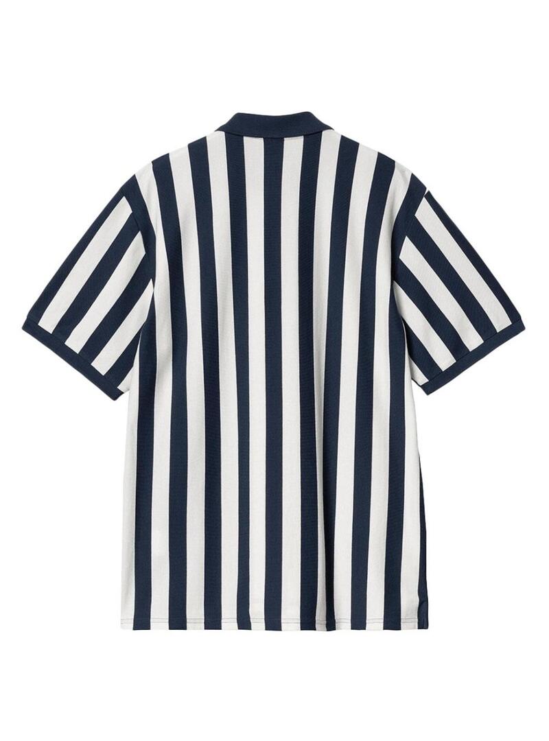 Polo Carhartt Boyton blu e bianco per uomo