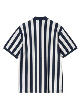 Polo Carhartt Boyton blu e bianco per uomo