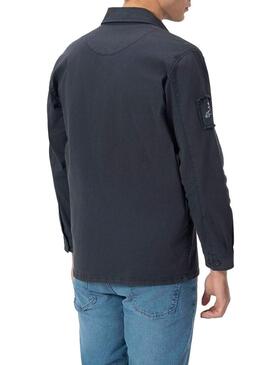Camicia sovraimposta El Pulpo blu scuro per uomo