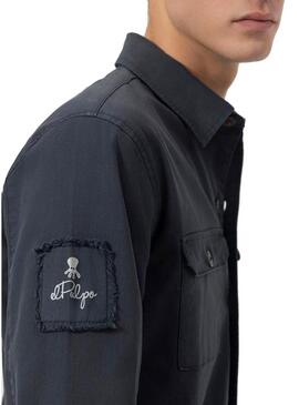 Camicia sovraimposta El Pulpo blu scuro per uomo