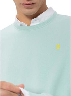 Felpa El Pulpo basic blu turchese per uomo