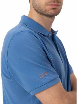 Polo El Pulpo blu di base per uomo.