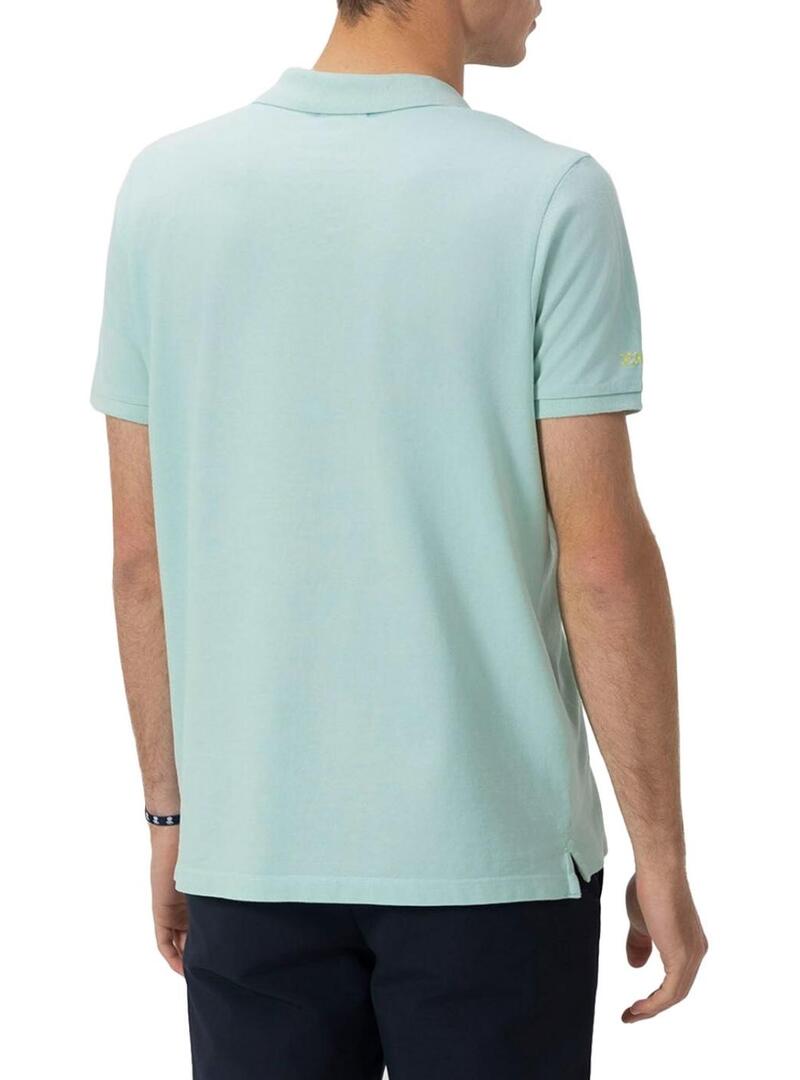 Polo El Pulpo basic turchese per uomo