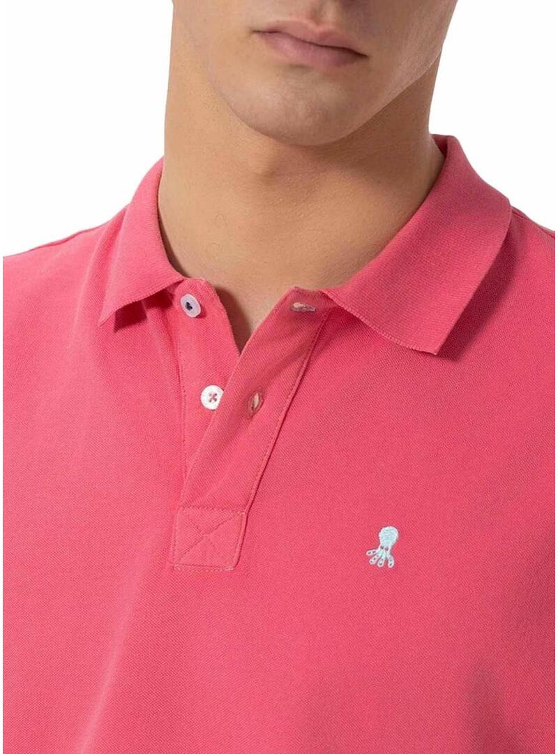 Polo El Pulpo basic rosa per uomo 