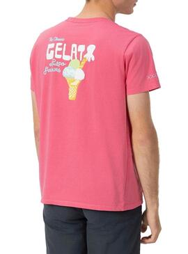 Maglietta Gelato rosa El Pulpo per uomo
