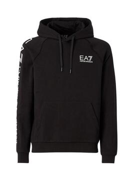 Felpa Emporio Armani EA7 Logo nera per uomo