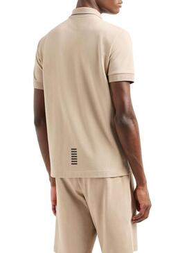 Polo Emporio Armani EA7 beige per uomo