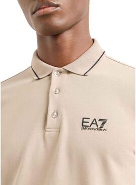 Polo Emporio Armani EA7 beige per uomo