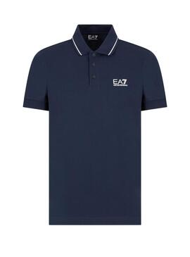 Polo Emporio Armani EA7 blu scuro per uomo.
