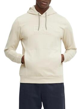 Felpa Emporio Armani EA7 beige per uomo