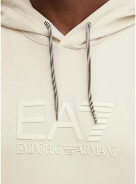 Felpa Emporio Armani EA7 beige per uomo