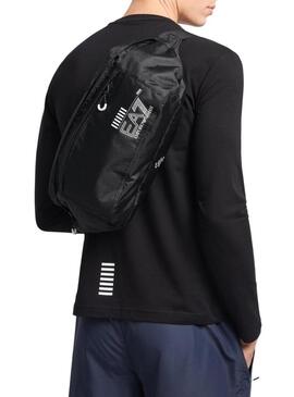 Fondina Emporio Armani EA7 grande nera per uomo.