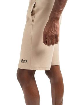 Bermuda Emporio Armani EA7 Core Identity tostato per uomo.